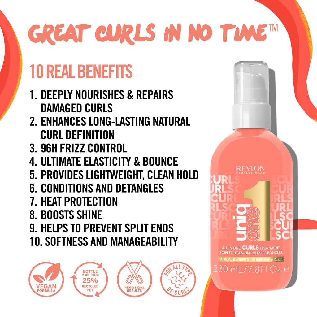 Revlon Professional UniqOne Curls Treatment – Leave-In Θεραπεία για Σγουρά Μαλλιά