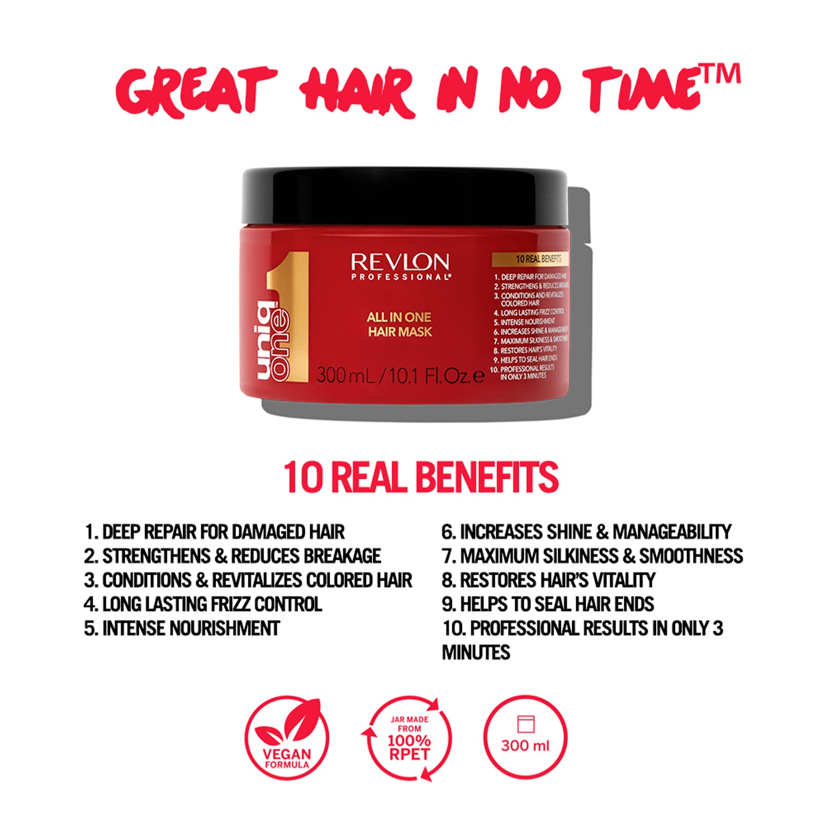 Revlon Professional UniqOne All in One Hair Mask – Μάσκα Μαλλιών 10 σε 1 Εντατικής Περιποίησης